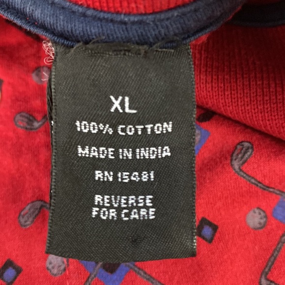 Men’s Red Wedge Golf & Beyond PrintSkirt Sleeve Polo Shirt Size XL - Picture 6 of 7